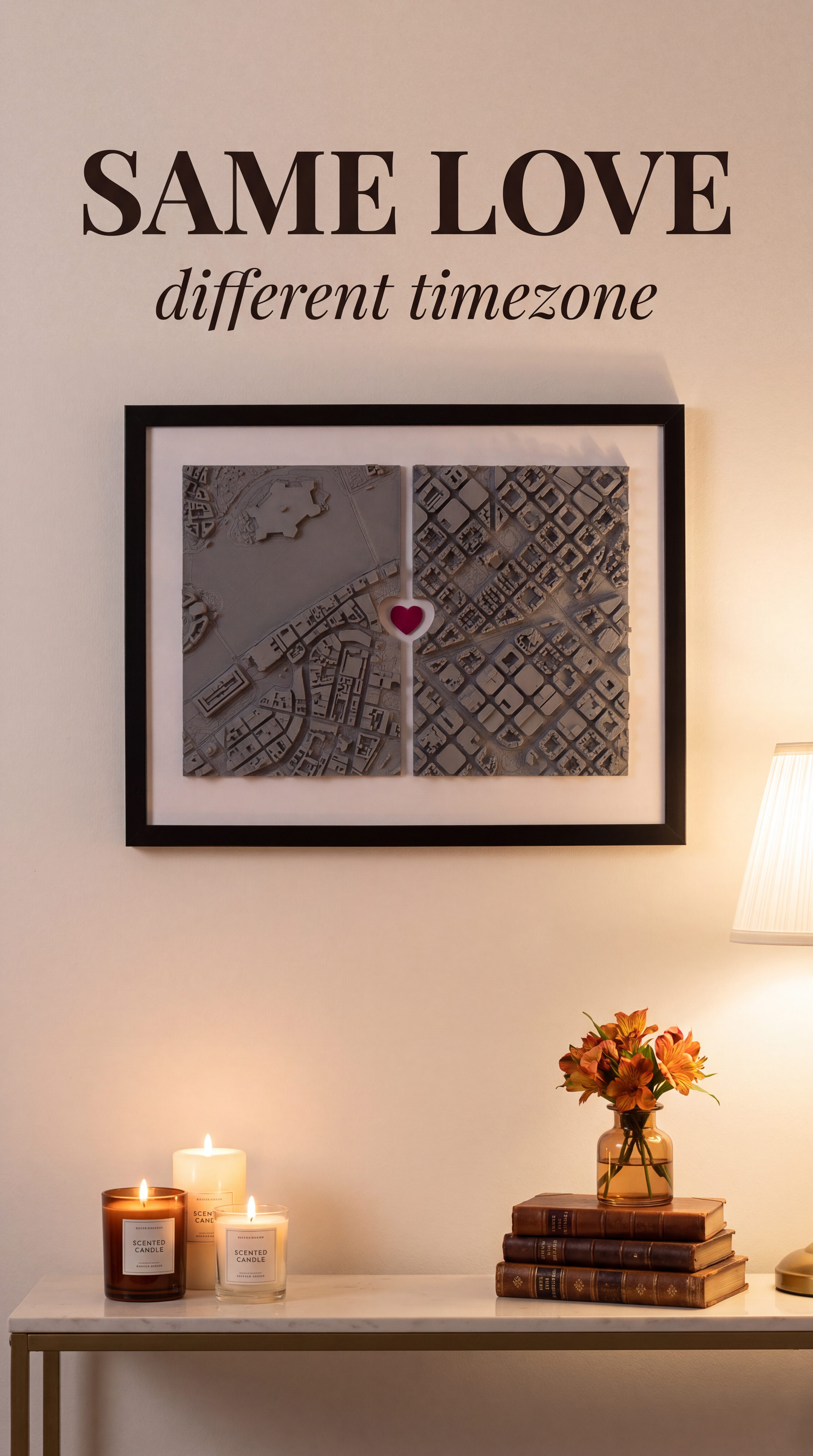 Two Cities Map Art