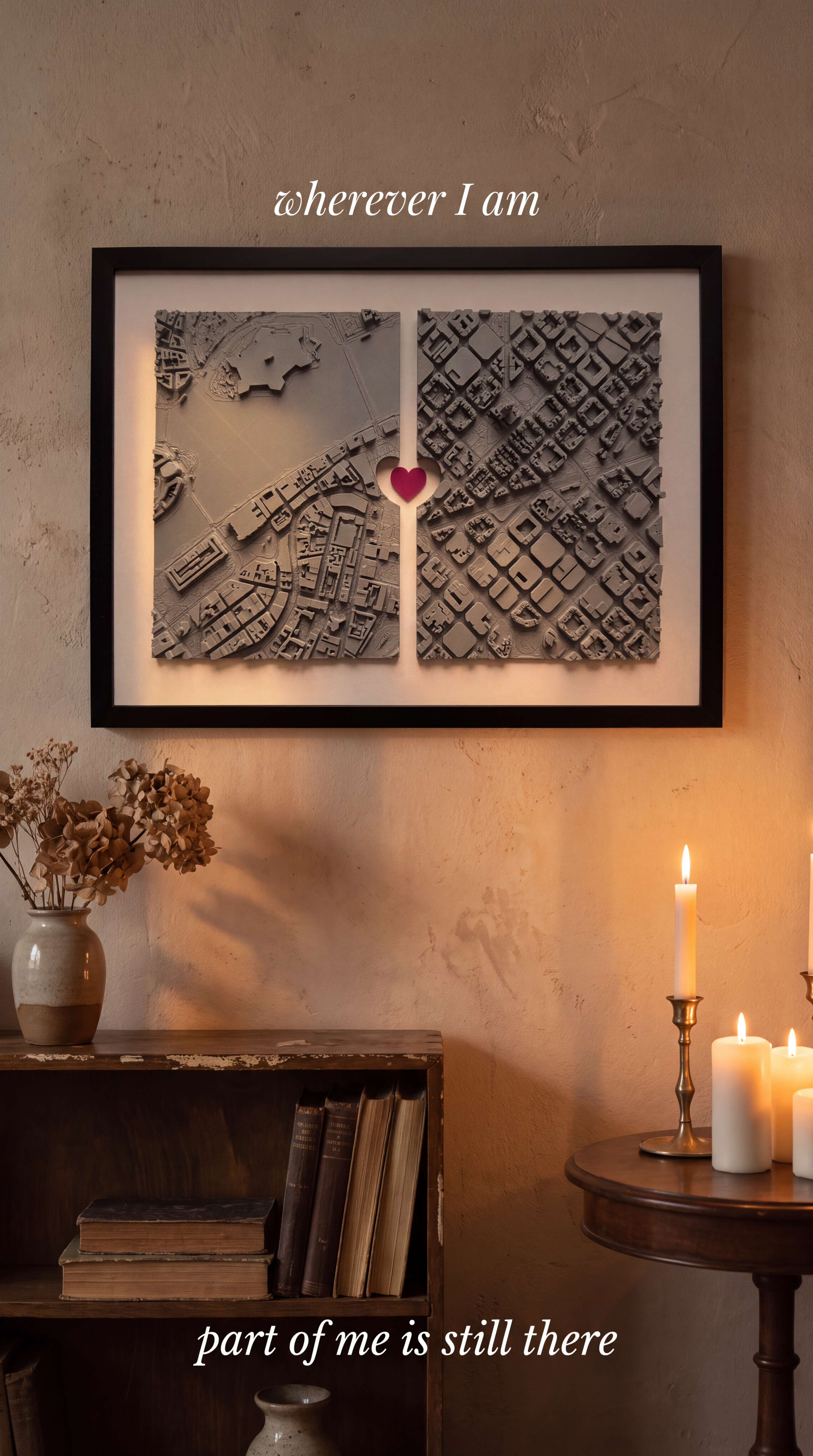Two Cities Map Art