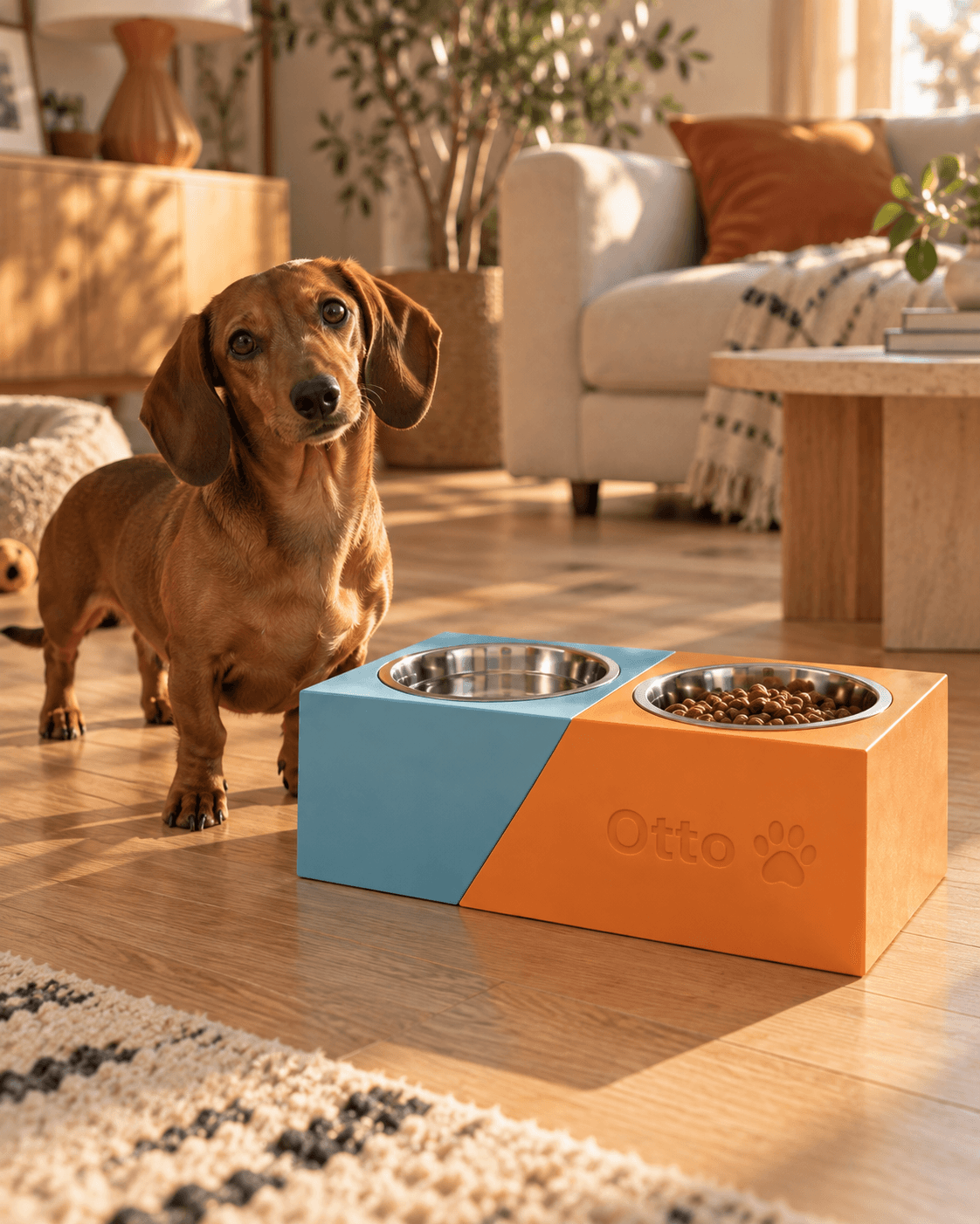 Personalized Dog Bowl - Diagonal Double – 1