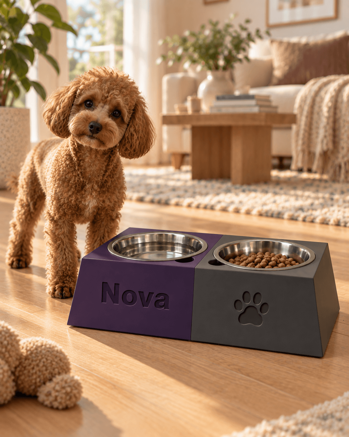 Personalized Dog Bowl - Pyramid Double